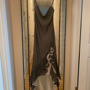 BCBGMaxAzria slit leg ruffle gown